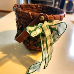 Brown Wicker Basket with Bow
